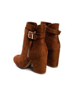 Buckle Faux Suede Ankle Boots - Toi ‘n’ Moi Ltd