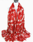 Womens Ladies Christmas Festive Scarf Santa Claus Snowman Print Winter Gifts UK - Toi ‘n’ Moi Ltd