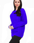 Women Long Sleeve Chunky Cable Knitted Crew Neck Winter Sweater Jumper Top - Toi ‘n’ Moi Ltd