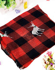 Womens Ladies Christmas Festive Scarf Santa Claus Snowman Print Winter Gifts UK - Toi ‘n’ Moi Ltd