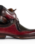 Paul Parkman Men's Hand-Welted Green & Brown Leather Derby Shoes (ID