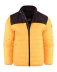 Mens Crosshatch Padded Jacket Inner and Zip Side Pockets Staywarm Contrast Coat - Toi ‘n’ Moi Ltd