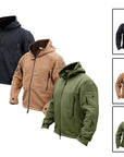 Men Casual Coat Tactical Recon Fleece Jacket Full Zip Army Hoodie Combat Hoody - Toi ‘n’ Moi Ltd