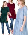 Short Sleeve Empire Waist Tunic