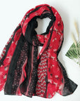 Womens Ladies Christmas Festive Scarf Santa Claus Snowman Print Winter Gifts UK - Toi ‘n’ Moi Ltd