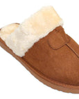 WOMENS LADIES FAUX FUR LINED SLIP on COMFY WARM WINTER SLIPPERS MULES SHOES SIZE - Toi ‘n’ Moi Ltd