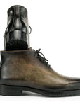 Paul Parkman Men's Green Patina Ankle Boots (ID