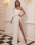 Tiana One Shoulder High Slit Gown