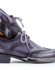 Paul Parkman Norwegian Welted Wingtip Derby Shoes Gray (ID