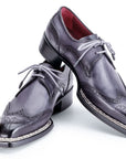 Paul Parkman Norwegian Welted Wingtip Derby Shoes Gray (ID