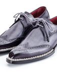 Paul Parkman Norwegian Welted Wingtip Derby Shoes Gray (ID