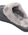 WOMENS LADIES FAUX FUR LINED SLIP on COMFY WARM WINTER SLIPPERS MULES SHOES SIZE - Toi ‘n’ Moi Ltd