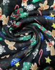 Womens Ladies Christmas Festive Scarf Santa Claus Snowman Print Winter Gifts UK - Toi ‘n’ Moi Ltd