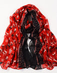 Womens Ladies Christmas Festive Scarf Santa Claus Snowman Print Winter Gifts UK - Toi ‘n’ Moi Ltd