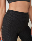 OHS Honeycomb Leggings Push up High Waist Gym Yoga Women Anti-Cellulite Pants UK - Toi ‘n’ Moi Ltd
