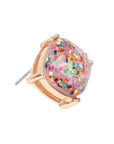 Ae0333-Glitter Epoxy Stud Earrings - Toi ‘n’ Moi Ltd