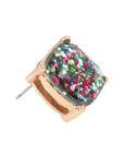 Ae0333-Glitter Epoxy Stud Earrings - Toi ‘n’ Moi Ltd