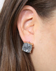 Ae0333-Glitter Epoxy Stud Earrings - Toi ‘n’ Moi Ltd