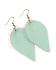 Teardrop Shape Pinched Leather Earrings