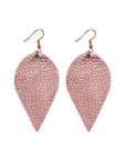 Teardrop Shape Pinched Leather Earrings