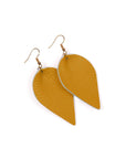 Teardrop Shape Pinched Leather Earrings