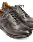 Paul Parkman Men's Gray & Black Patina Sneakers (ID