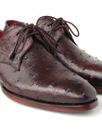Paul Parkman Men's Brown Genuine Ostrich Derby Shoes (ID