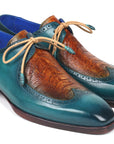 Paul Parkman Genuine Ostrich Leg & Calfskin Derby Shoes (ID