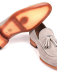 Paul Parkman Men's Tassel Loafers Grey Suede (ID