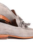 Paul Parkman Men's Tassel Loafers Grey Suede (ID