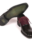 Paul Parkman Men's Burgundy Suede & Black Patent Oxfords (ID
