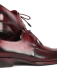 Paul Parkman Bordeaux Leather Apron Derby Shoes For Men (ID