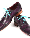 Paul Parkman Handsewn Captoe Oxfords Purple (ID