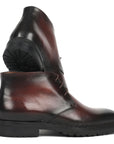 Paul Parkman Men's Norwegian Welted Chukka Boots Brown Burnished (ID