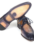Paul Parkman Ghillie Lacing Camel & Purple Dress Shoes (ID