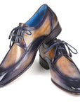 Paul Parkman Ghillie Lacing Camel & Purple Dress Shoes (ID