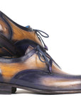 Paul Parkman Ghillie Lacing Camel & Purple Dress Shoes (ID