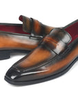 Paul Parkman Men's Penny Loafers Olive Brown (ID