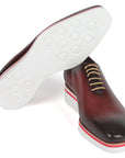 Paul Parkman Men's Smart Casual Wholecut Oxfords Bordeaux (ID
