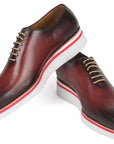 Paul Parkman Men's Smart Casual Wholecut Oxfords Bordeaux (ID