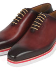 Paul Parkman Men's Smart Casual Wholecut Oxfords Bordeaux (ID