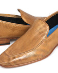 Paul Parkman Perforated Leather Loafers Beige (ID