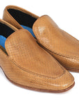 Paul Parkman Perforated Leather Loafers Beige (ID
