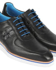 Paul Parkman Men's Casual Shoes Black Floater Leather (ID