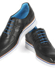 Paul Parkman Men's Casual Shoes Black Floater Leather (ID