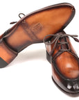 Paul Parkman Ghillie Lacing Brown Burnished Dress Shoes (ID