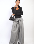 High Waist Belted Wide Leg Trouser - Toi ‘n’ Moi Ltd