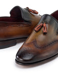 Paul Parkman Men's Wingtip Tassel Loafers Green (ID