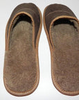 Mens 100% Suede Leather Warmed Slippers Handmade Size:6.5,7.5,8 - Toi ‘n’ Moi Ltd