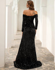 Blair Off Shoulder Sequin Gown - Toi ‘n’ Moi Ltd